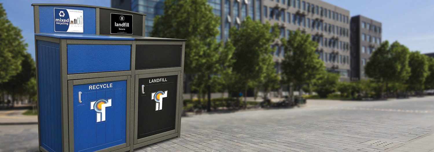 double 40 gallon recycling bins