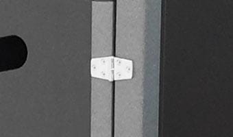 custom hinged lid on recycling bin