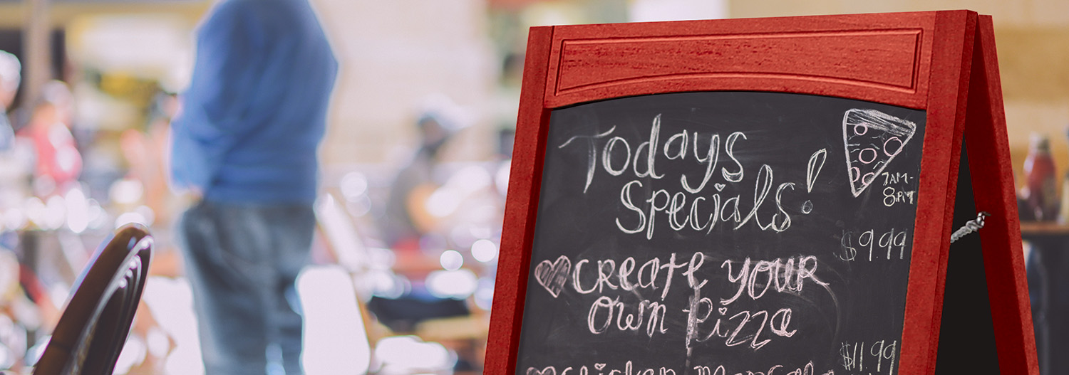 easycare luxury easel sign with chalkboard