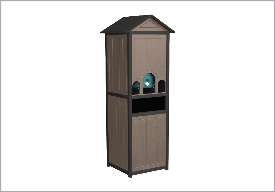 easycare water cooler enclosure with waste and recycling