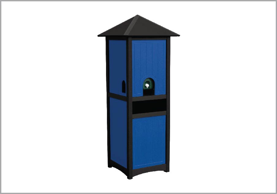easycare water cooler enclosure with waste and recycling