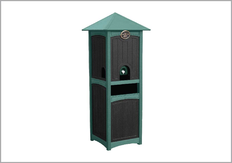 easycare water cooler enclosure with waste and recycling