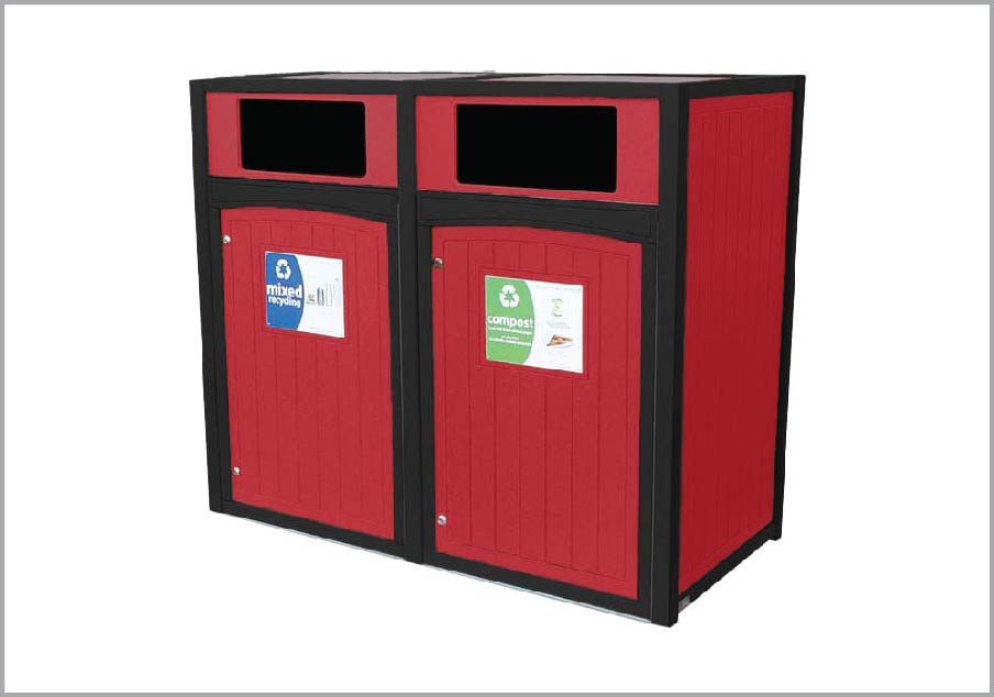 easycare 64 gallon roll cart recycling bin