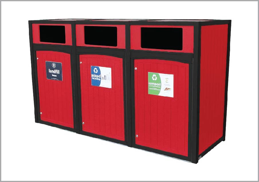 easycare 64 gallon roll cart recycling bin