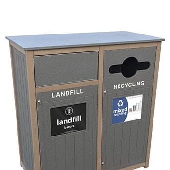 flat top custom recycling bins