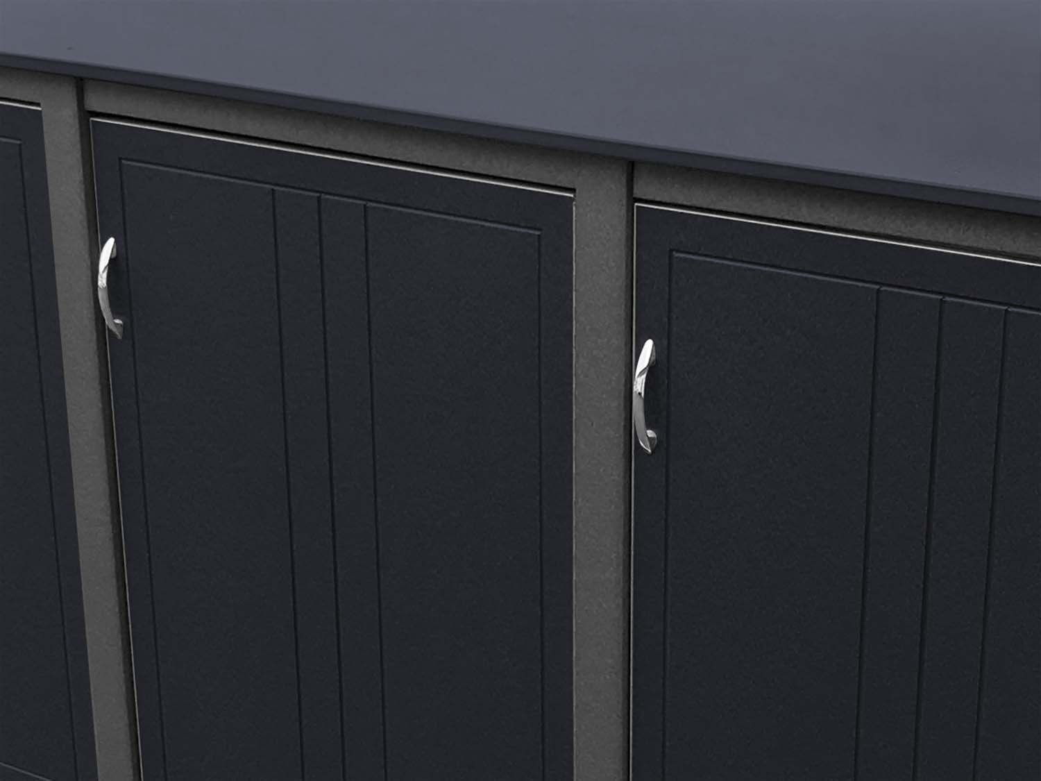 custom recycling bins handle and latch styles