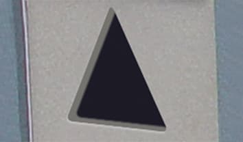 triangle restrictive opening on custom recycling bin