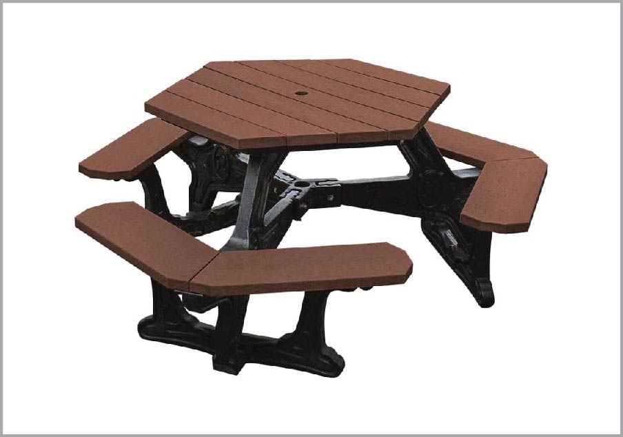 easycare plaza hexagon picnic tabe