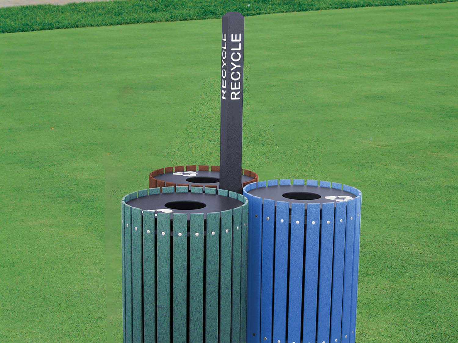 custom recycling bins text and symbol options
