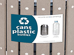 custom recycling bins logo options