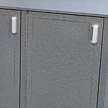 Inset plastic pull
